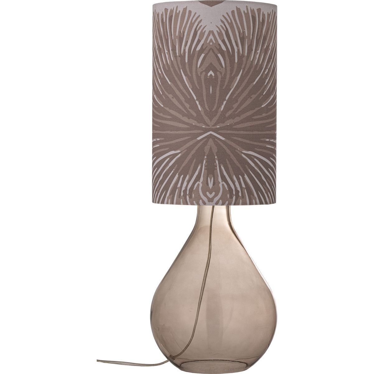 Creative Collection - Leni Bordlampe Med Skærm - Brun - Glas