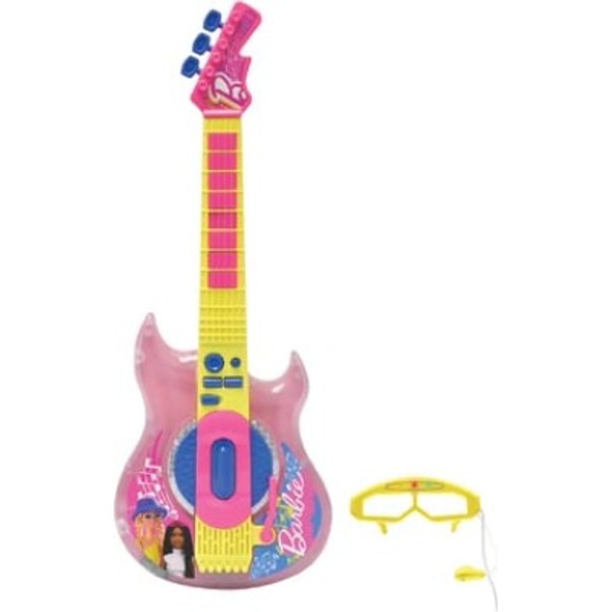 Lexibook - Barbie Elektronisk Lysguitar Med Mikrofon