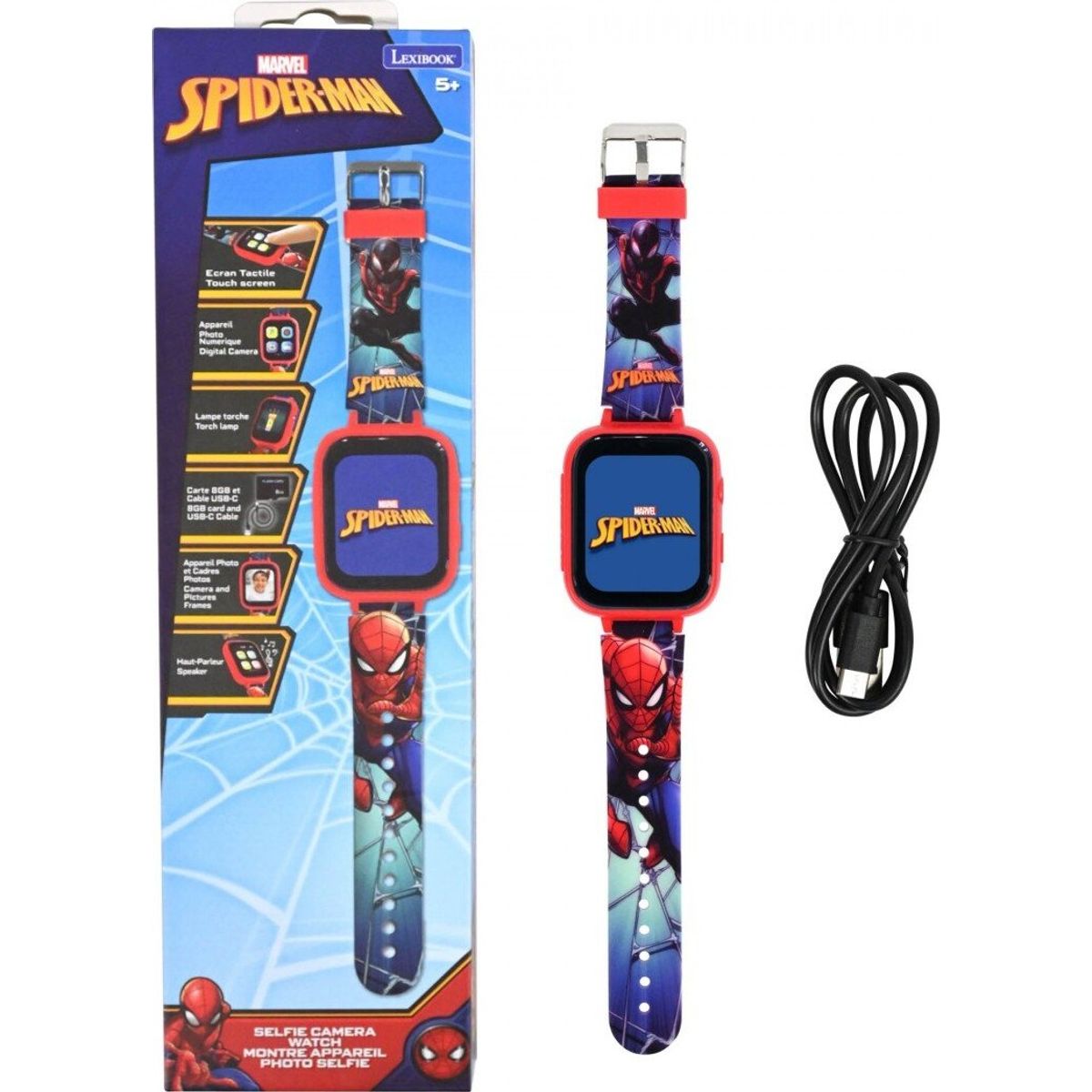 Lexibook - Spider-man Kids Smartwatch Med 8gb Hukommelseskort