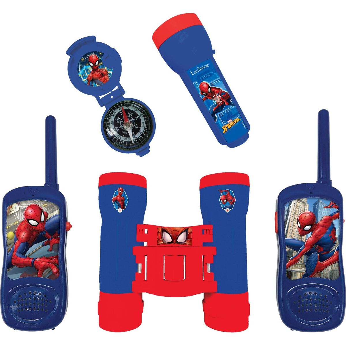 Spiderman Legetøj - Walkie Talkie Sæt Med Kikkert - Lexibook