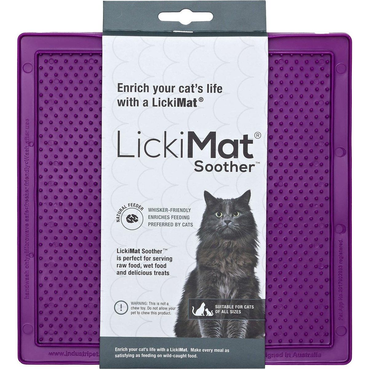 Lickimat - Slikkemåtte - Cat Soother Purple 20x20cm