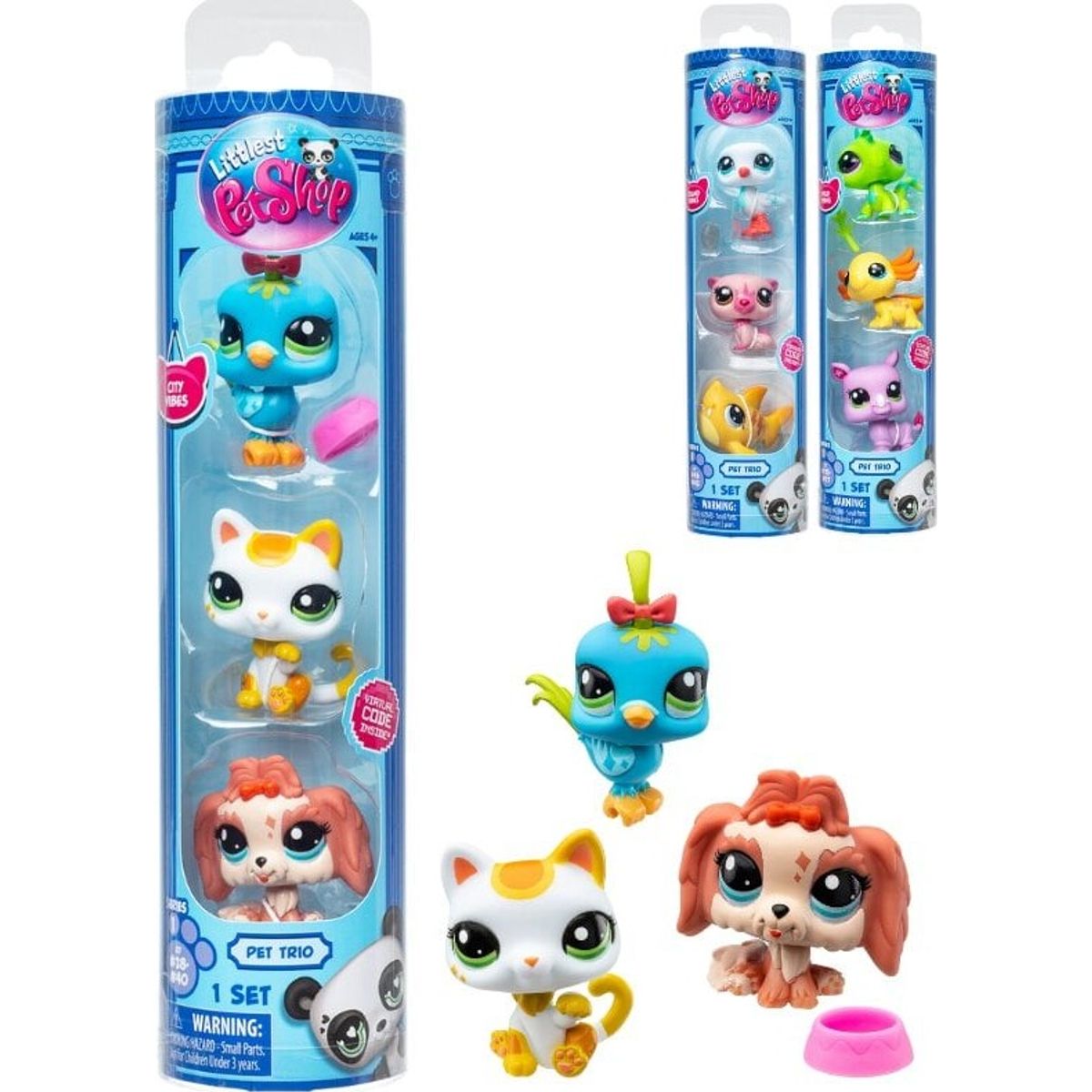 Littlest Pet Shop Figurer - Pet Trio - 3-pak - Assorteret