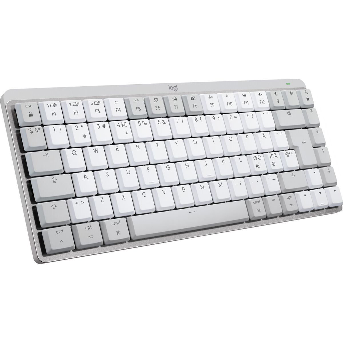 Logitech - Mx Mechanical Mini Trådløs Tastatur Til Mac - Pale Grey - Nordisk