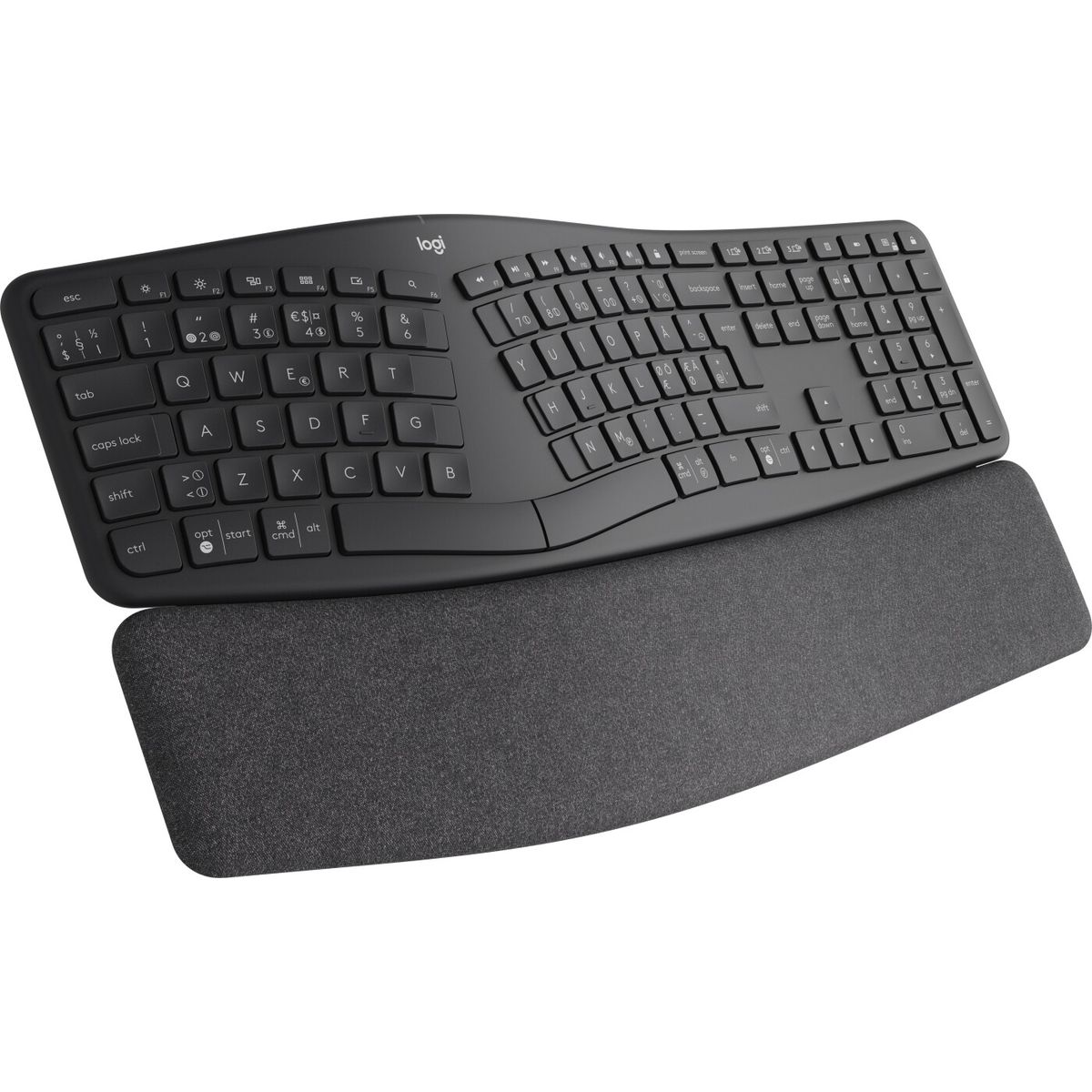 Logitech Ergo K860 - Ergonomisk Tastatur - Sort - Nordisk