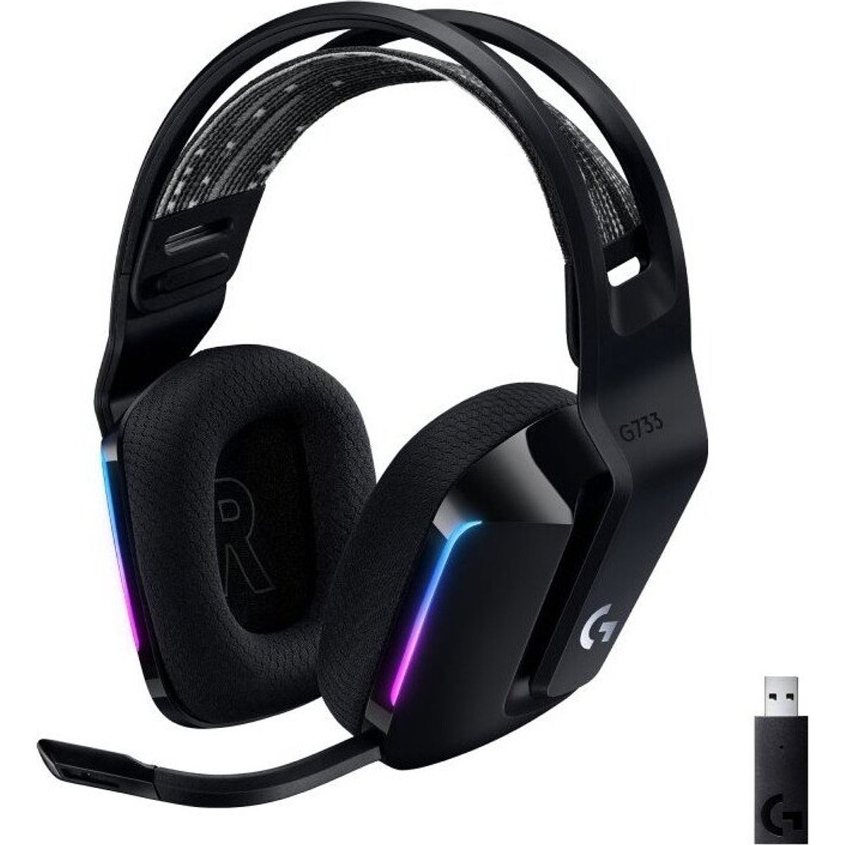 Logitech G733 Lightspeed - Rgb Gaming Headset - Sort