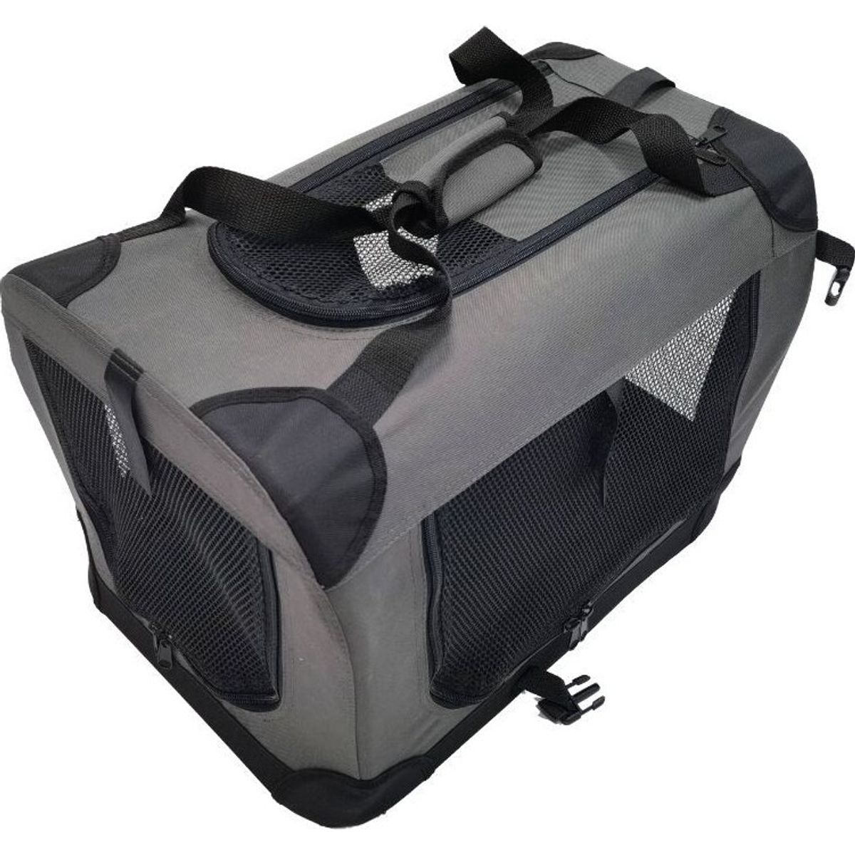 Transporttaske Til Dyr - Foldbar - 70 X 52 Cm - Grå - Ls Petproducts