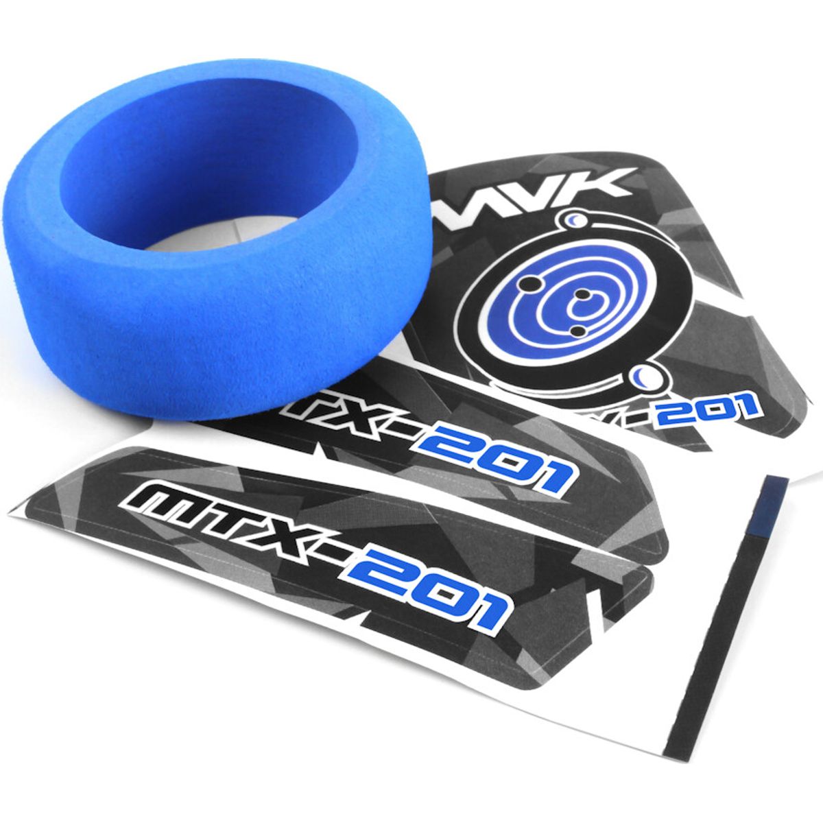 Mtx-201 Transmitter Wheel Foam & Decals (blue) - Mv150751 - Maverick Rc