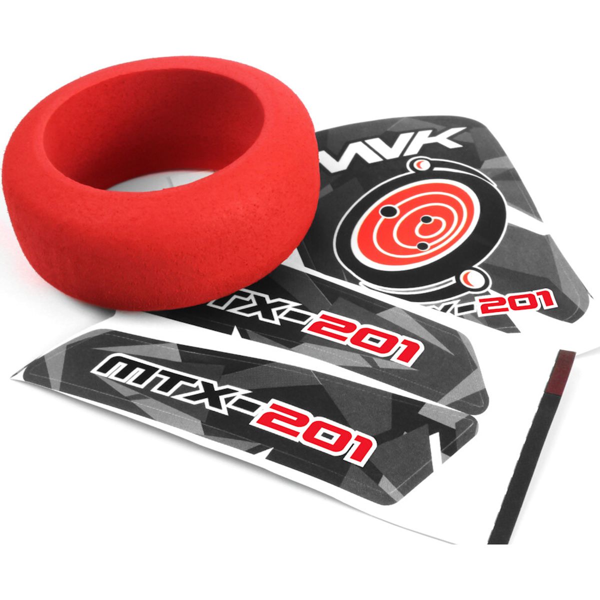 Mtx-201 Transmitter Wheel Foam & Decals (red) - Mv150752 - Maverick Rc