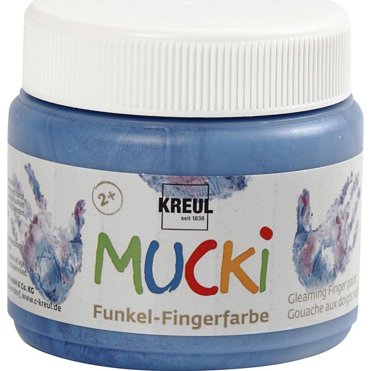 Mucki Fingermaling - Metallic Blå - 150 Ml