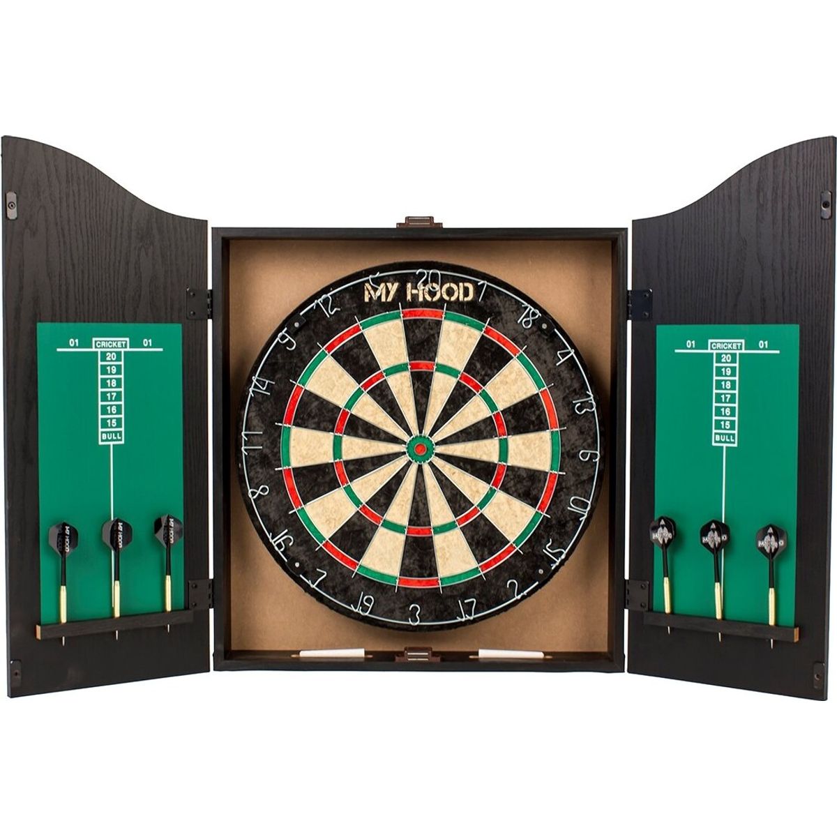 My Hood - Dartskive Og Dartskab Sæt - Center Pro