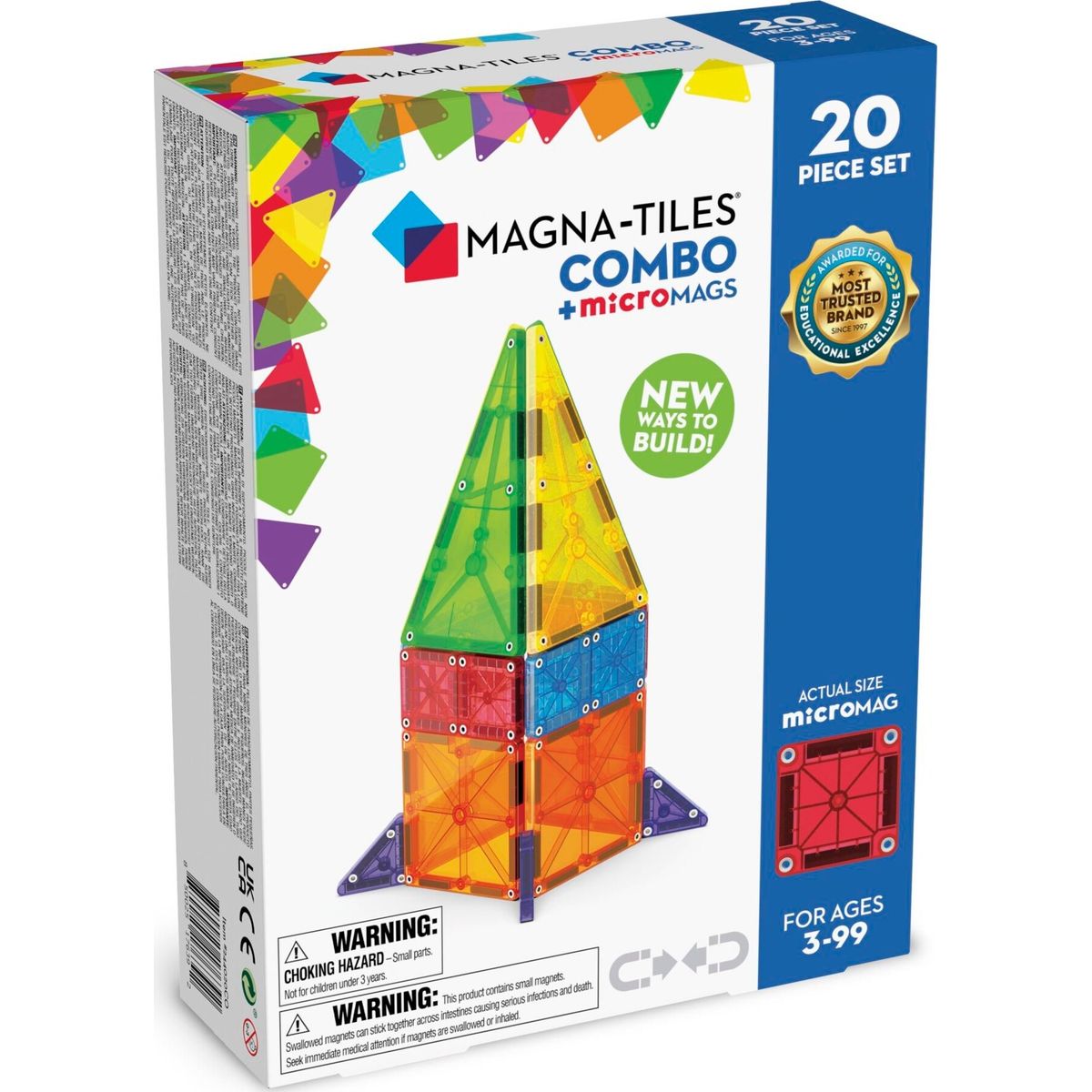 Magna-tiles - Combo + Micromags - 20 Dele