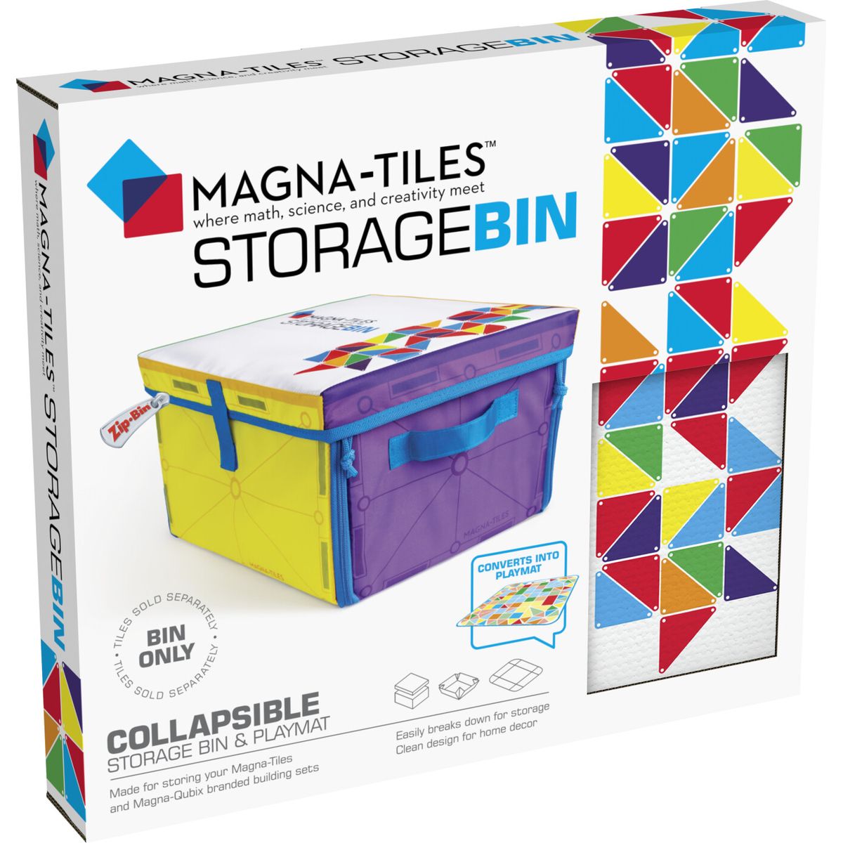 Magna-tiles - 2-i-1 Legemåtte Og Opbevaringskasse