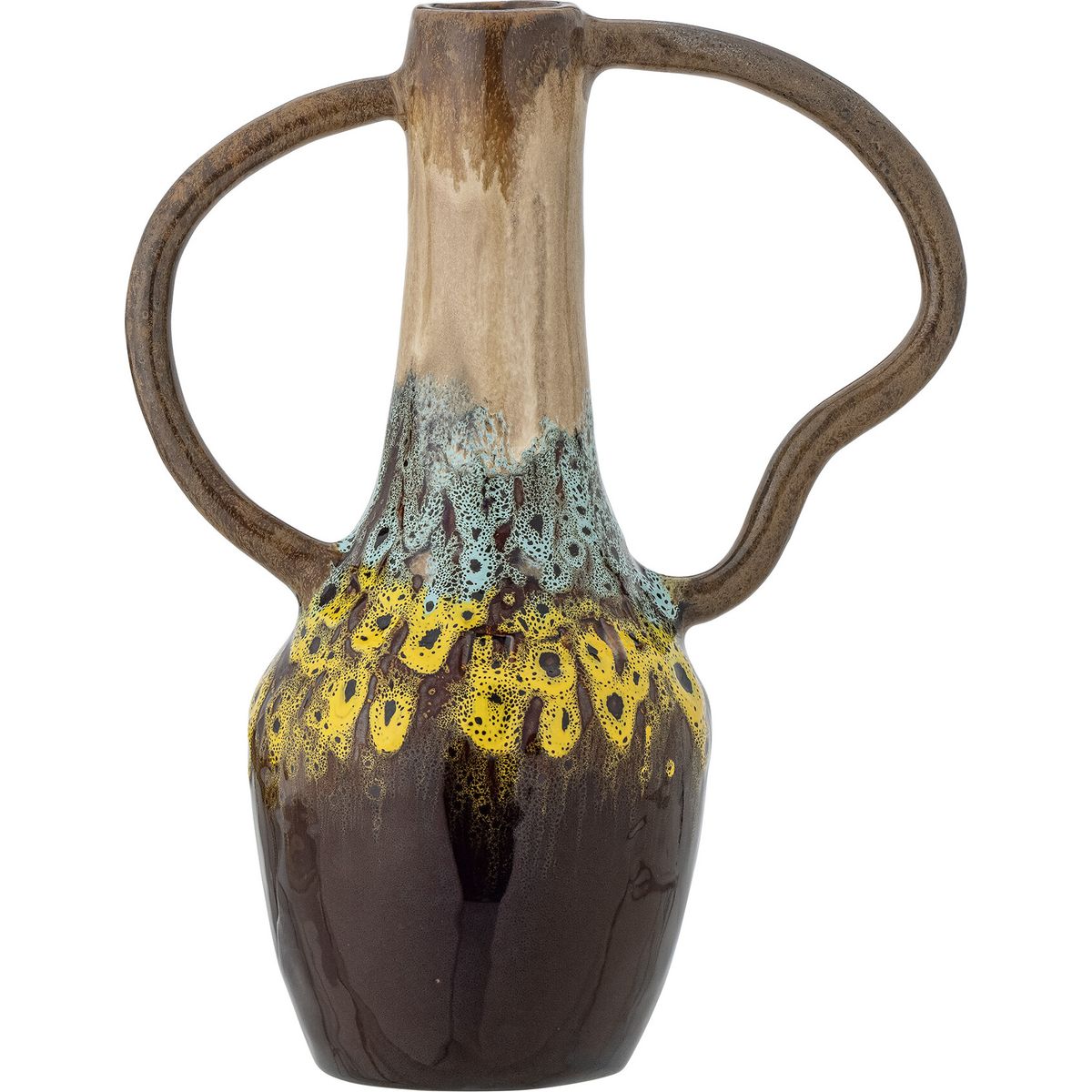 Creative Collection - Mahnoor Vase - Brun - Stentøj - H 34 Cm