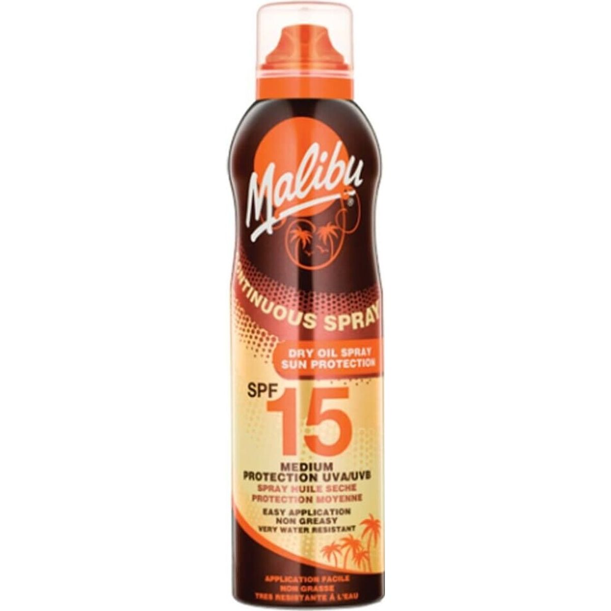 Malibu - Continuous Dry Oil Sun Spray Spf 15 175 Ml