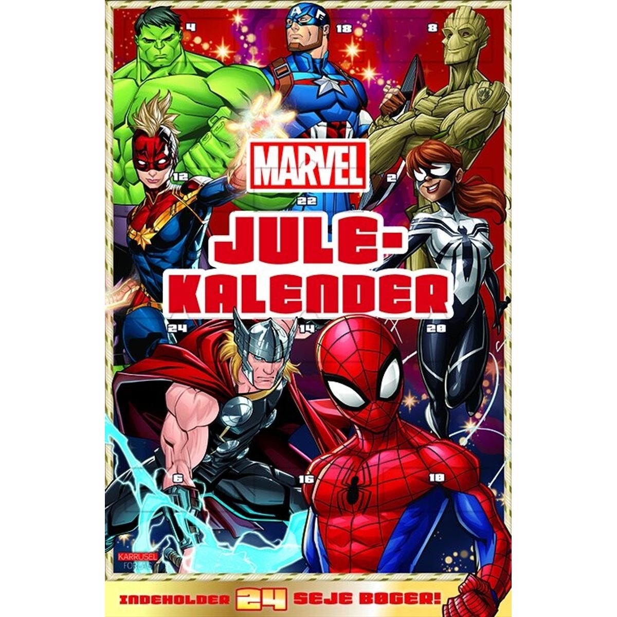 Marvel Julekalender Med 24 Bøger