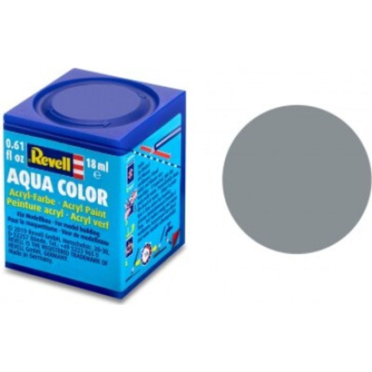 Revell - Maling - Aqua Color Matt Usaf Medium Grey Acrylic - 18 Ml - 36143 - Revell