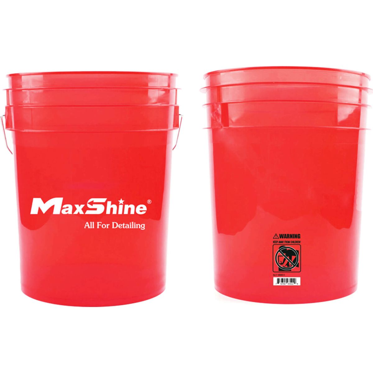 Maxshine Detailing Bucket Transparent 20l - Red