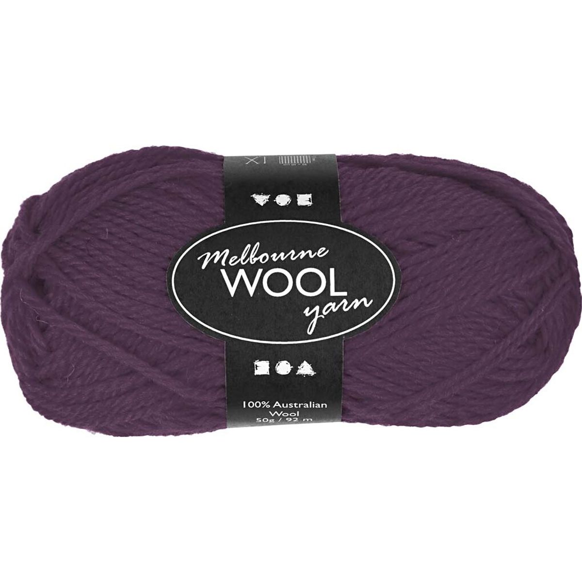 Uldgarn - Melbourne Wool - L 92 M - Lilla - 50 G