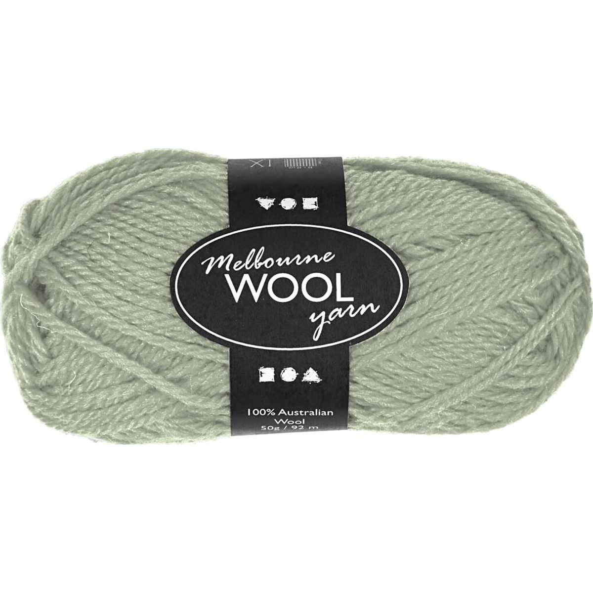 Uldgarn - Melbourne Wool - L 92 M - Lys Grøn - 50 G