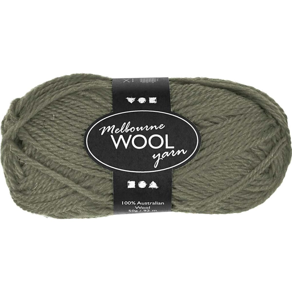 Uldgarn - Melbourne Wool - L 92 M - Mørk Grøn - 50 G