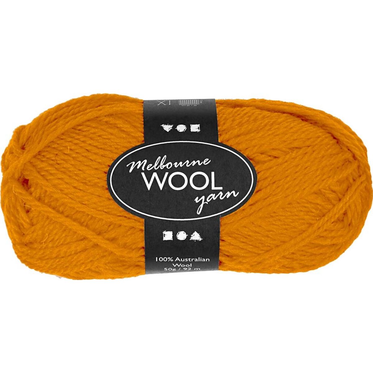 Uldgarn - Melbourne Wool - L 92 M - Okker - 50 G