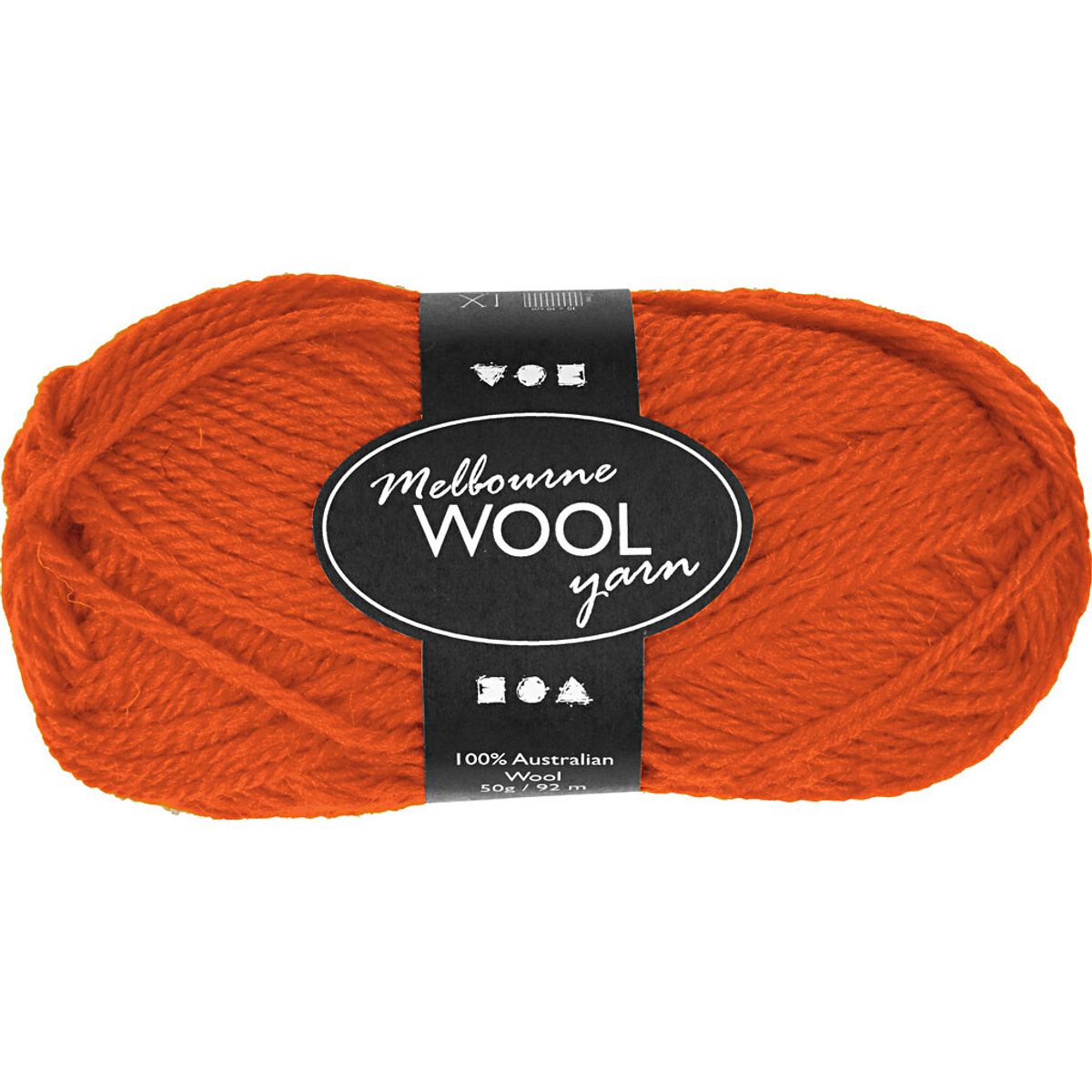 Uldgarn - Melbourne Wool - L 92 M - Orange - 50 G