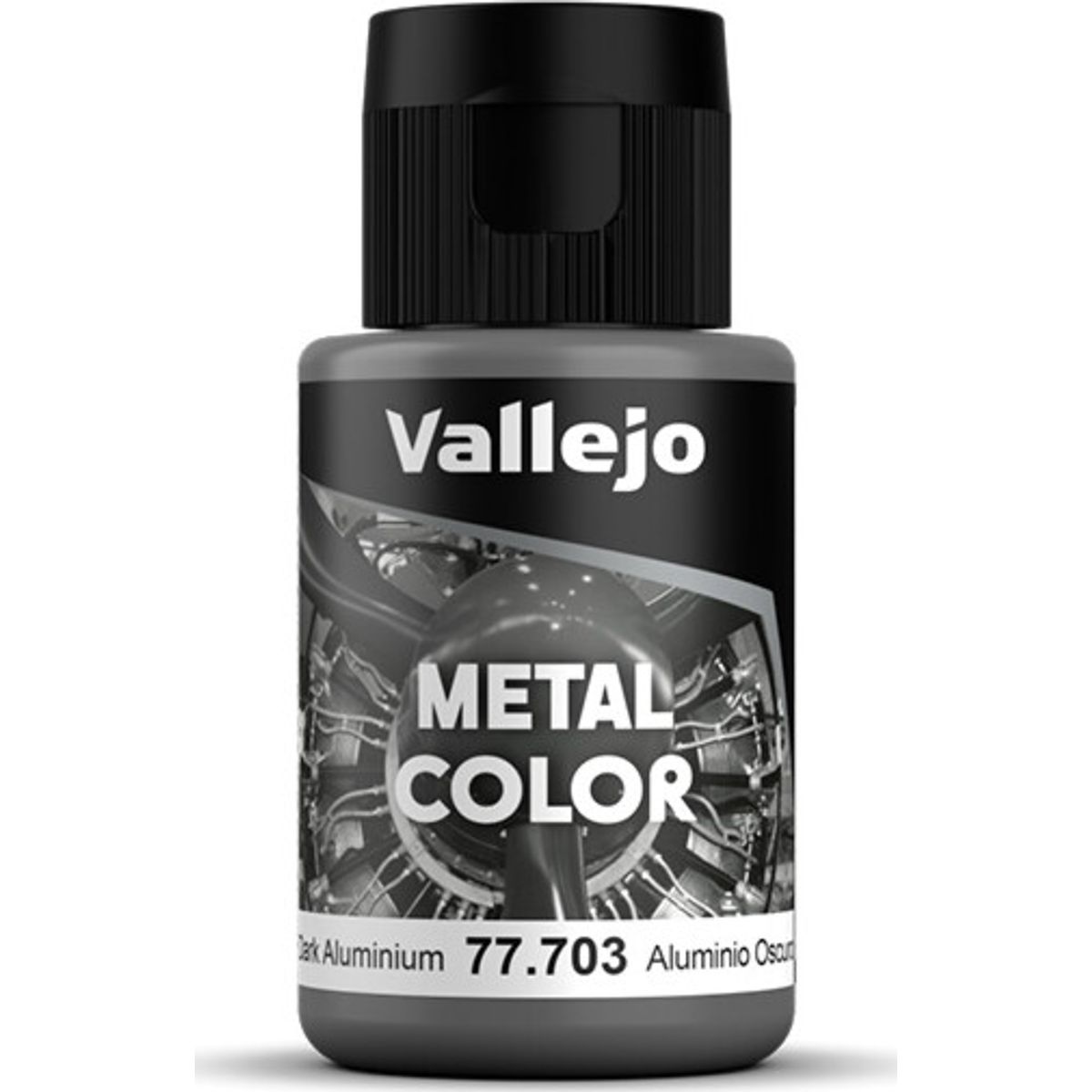 Vallejo - Metal Color Airbrush Maling - Dark Aluminium 32 Ml