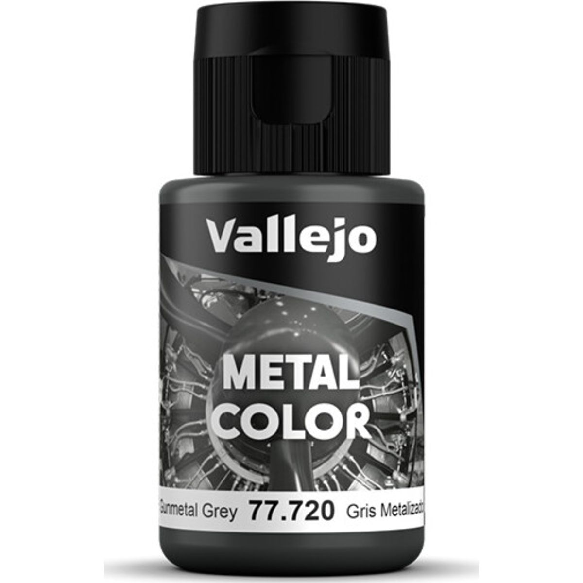 Vallejo - Metal Color Airbrush Maling - Gunmetal Grey 32 Ml