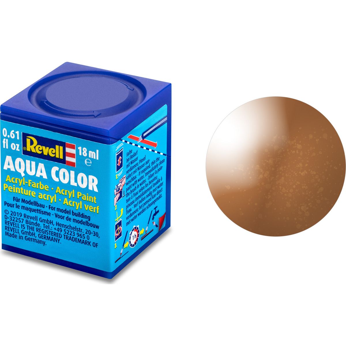 Revell - Maling - Aqua Color Metallic Bronze Acrylic - 18 Ml - 36195