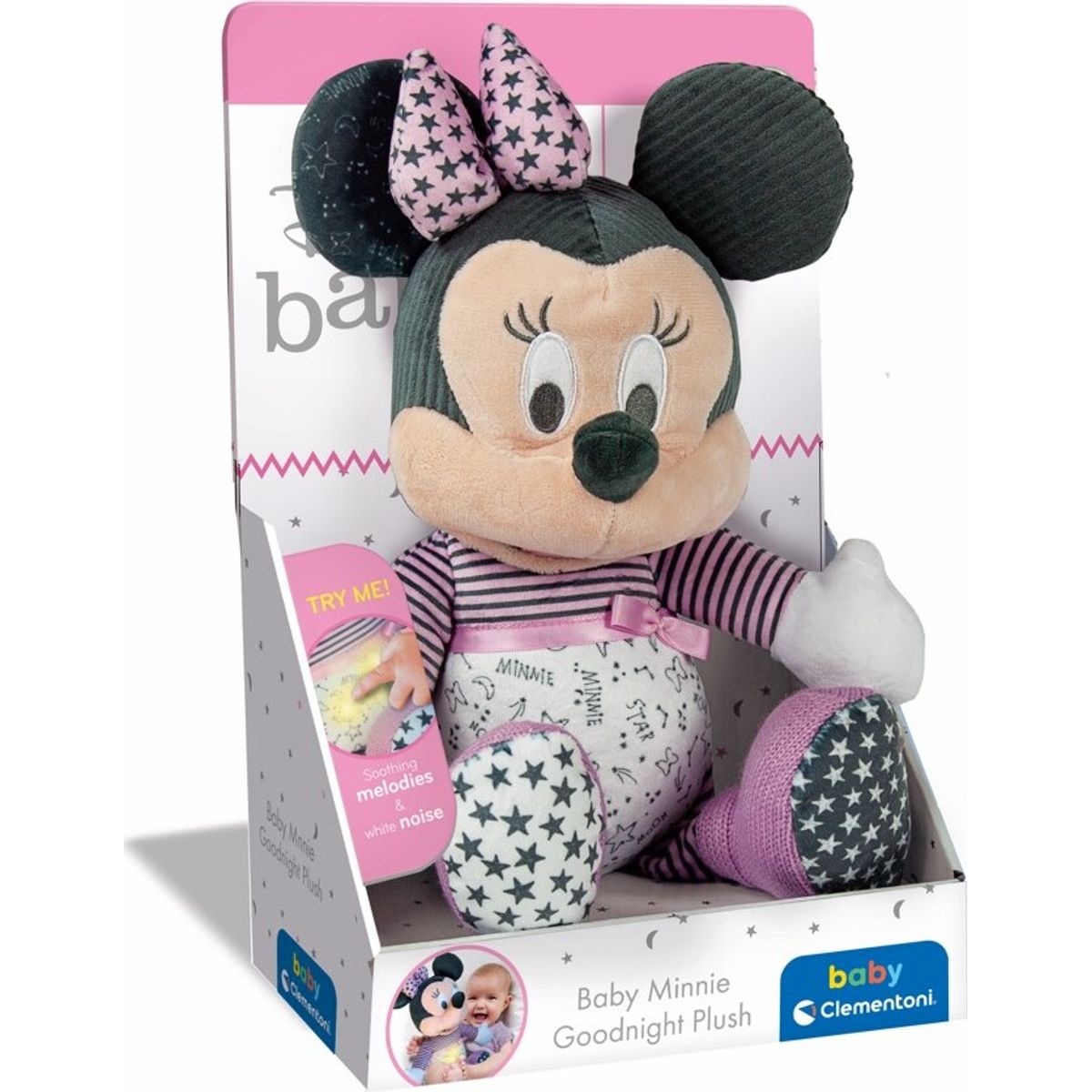 Minnie Mouse Bamse Med Lyd - Goodnight - Disney - Clementoni