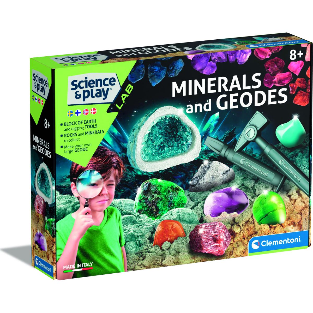 Clementoni Science & Play - Mineraler Og Geoder Videnskabssæt