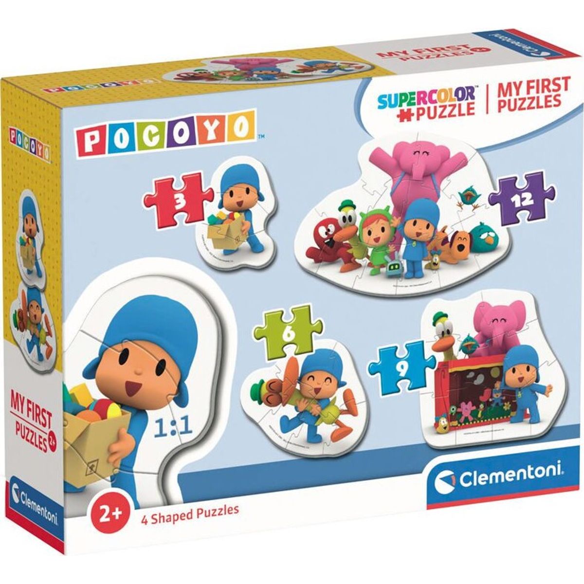 Clementoni Puslespil - Pocoyo - Mit Første Puslespil - Color - 4 Stk