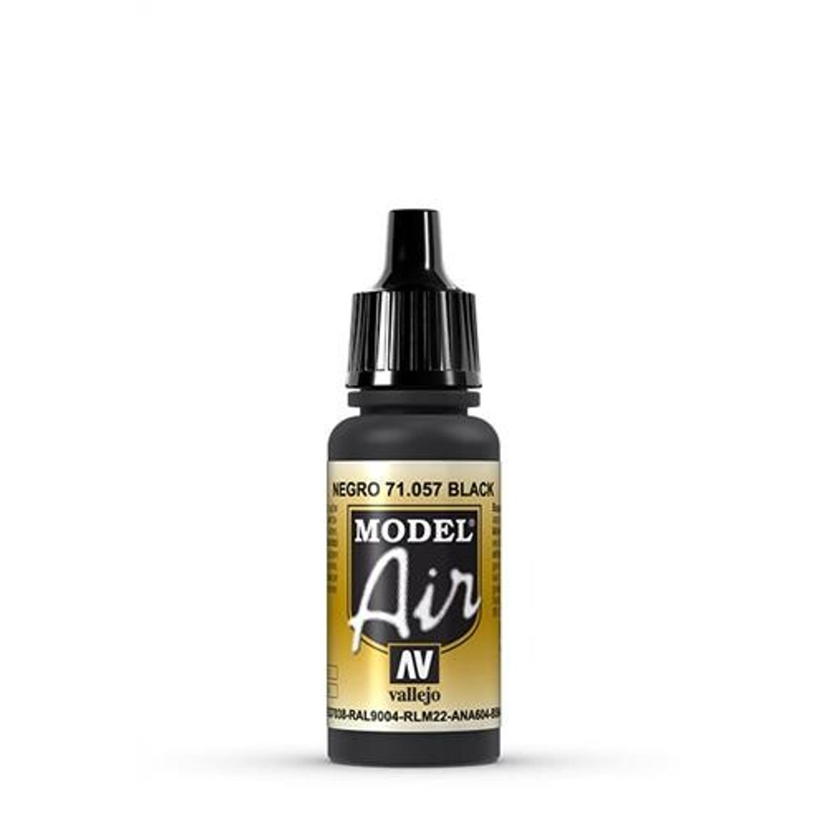 Vallejo - Model Air - Black Mat - 17 Ml - 71057