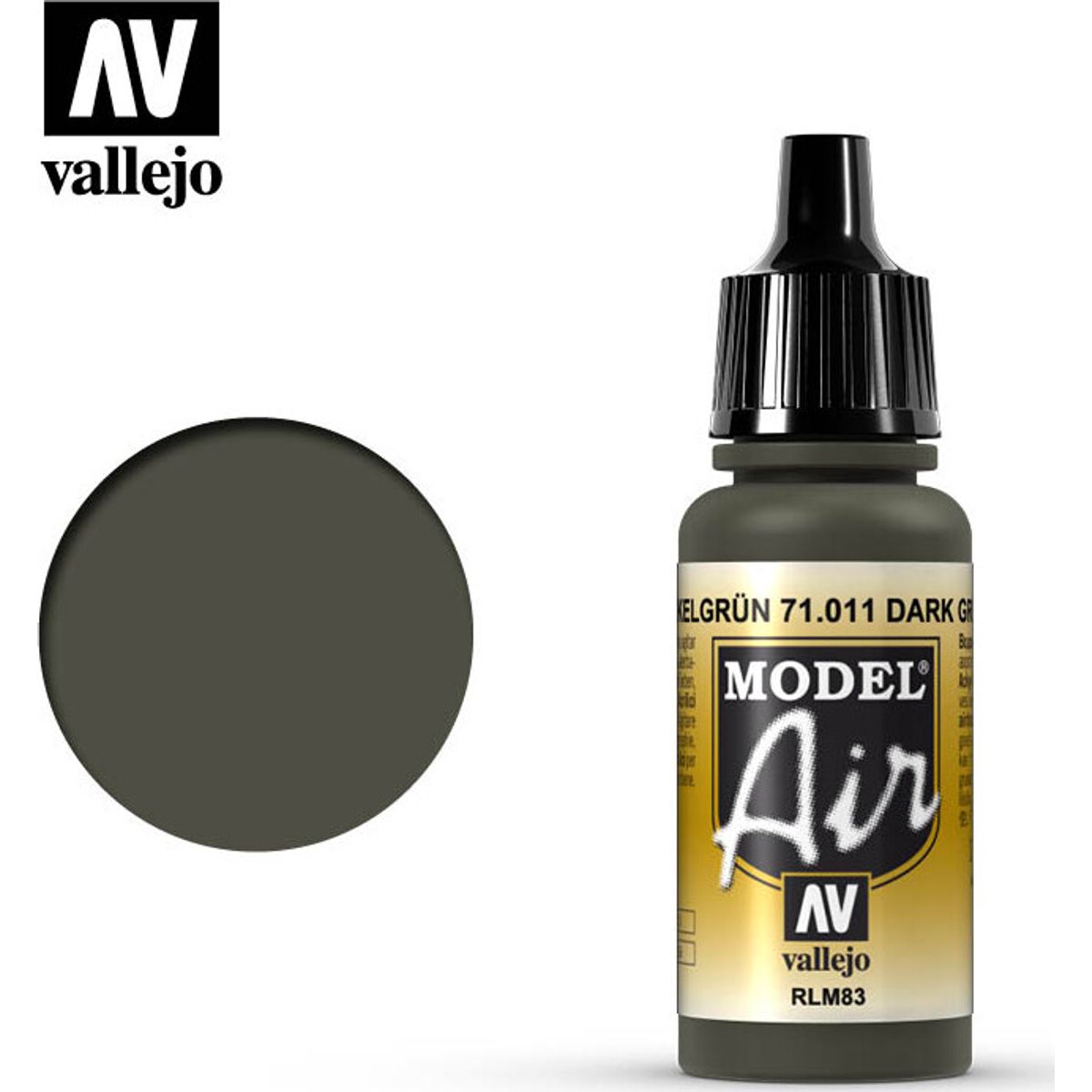 Vallejo - Model Air - Dark Green Rlm83 Mat - 17 Ml - 71011