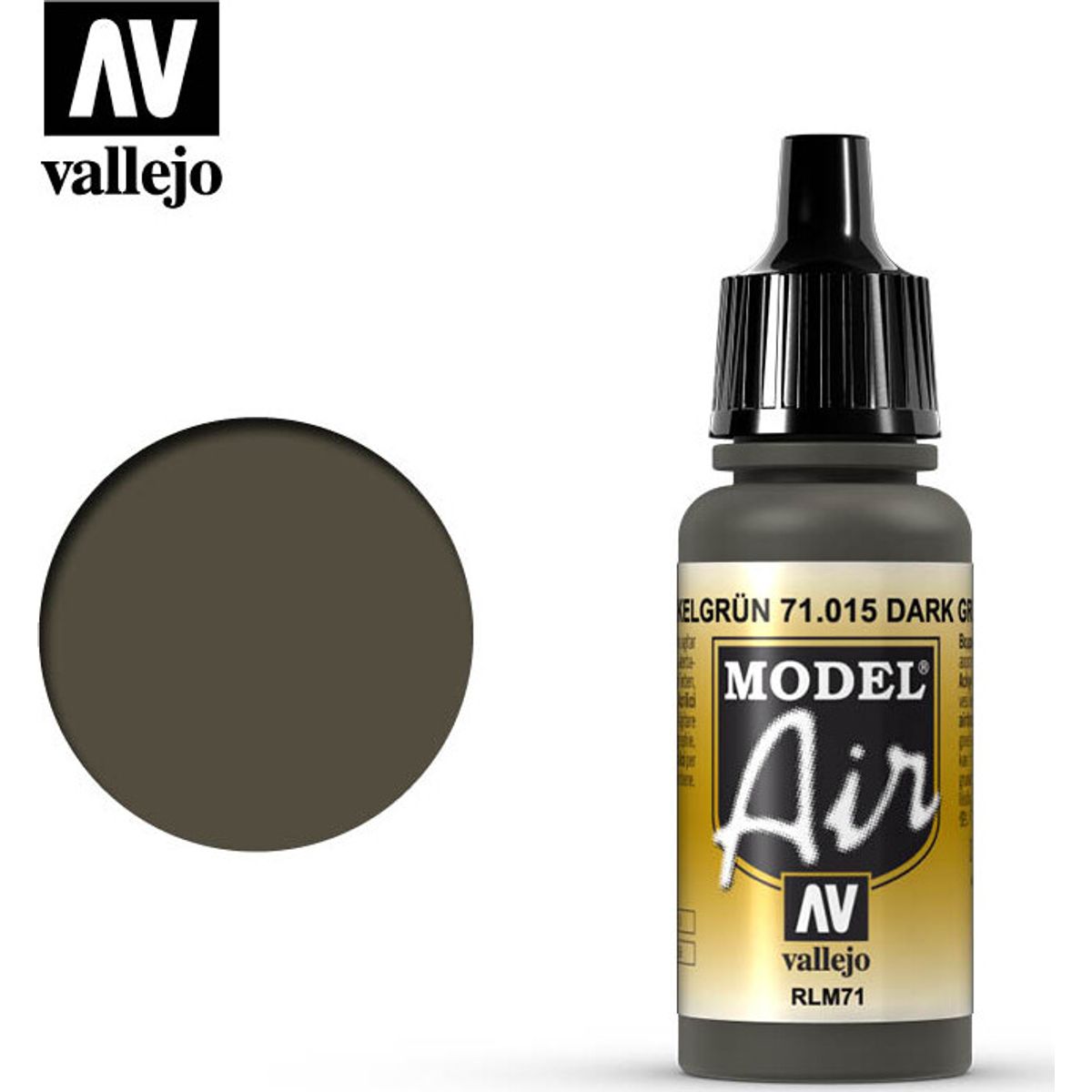 Vallejo - Model Air - Dark Green Rlm71 Mat - 17 Ml - 71015