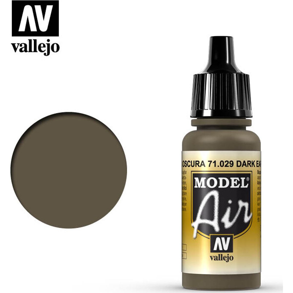 Vallejo - Model Air - Dark Earth Mat - 17 Ml - 71029