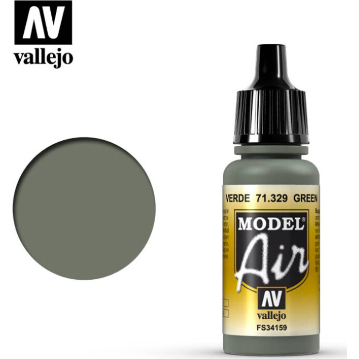 Vallejo - Model Air - Green Mat - 17 Ml - 71329