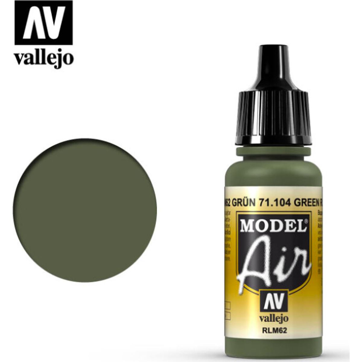 Vallejo - Model Air - Green Rlm62 Mat - 17 Ml - 71104