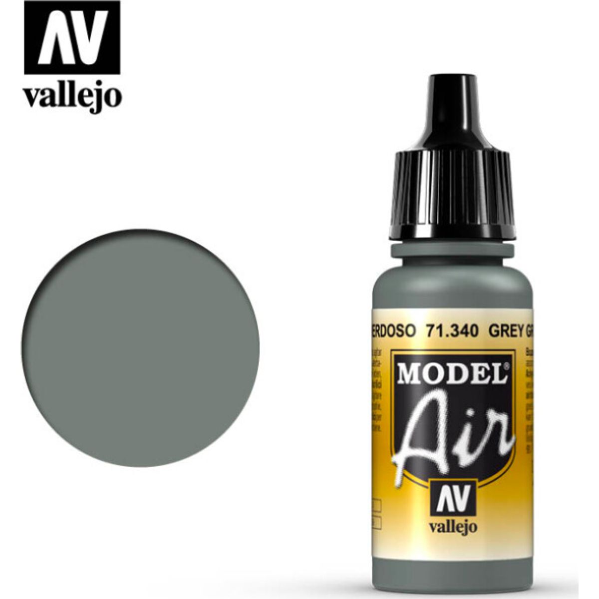 Vallejo - Model Air - Grey Green Mat - 17 Ml - 71340