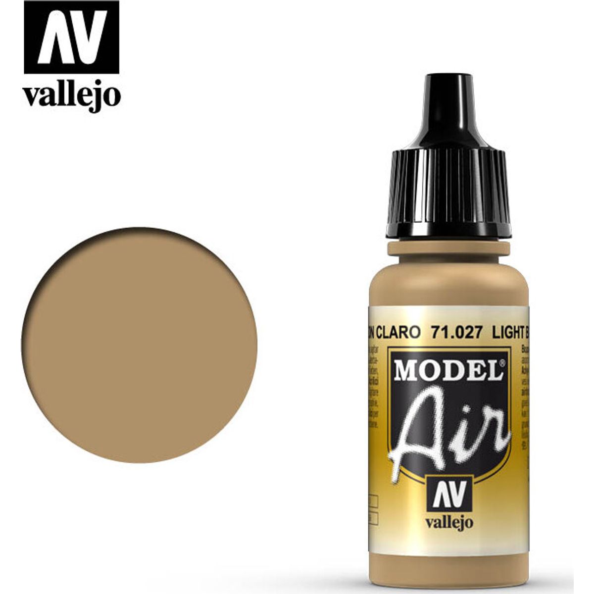 Vallejo - Model Air - Light Brown Mat - 17 Ml - 71027