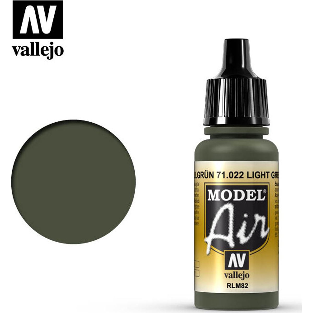 Vallejo - Model Air - Light Green Rlm82 Mat - 17 Ml - 71022