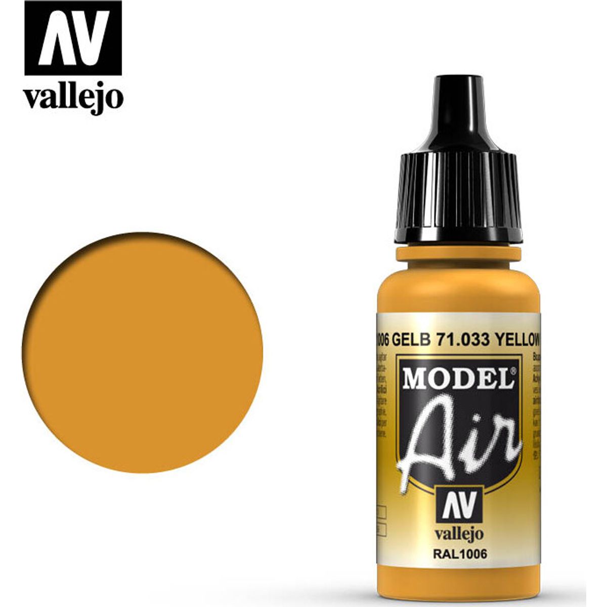 Vallejo - Model Air - Yellow Ochre Ral1006 Mat - 17 Ml - 71033