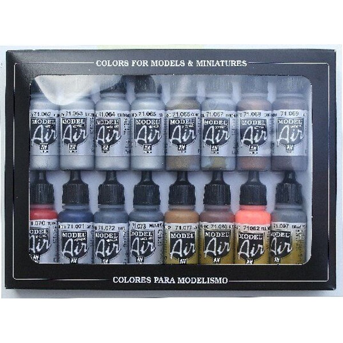 Vallejo - Model Air Maling Sæt - Metallic - 16x17 Ml