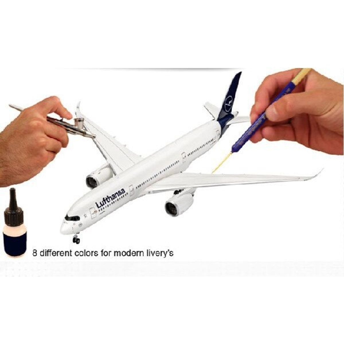 Revell - Model Maling Sæt - Modern Airliner - 8x17 Ml