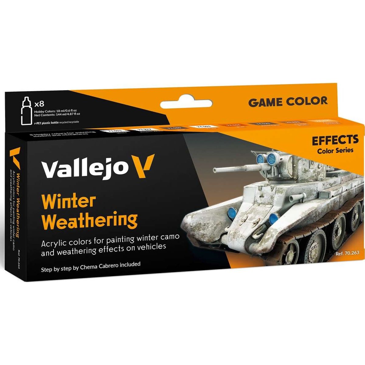 Vallejo - Game Color Maling Sæt - Winter Weathering - 8x18 Ml