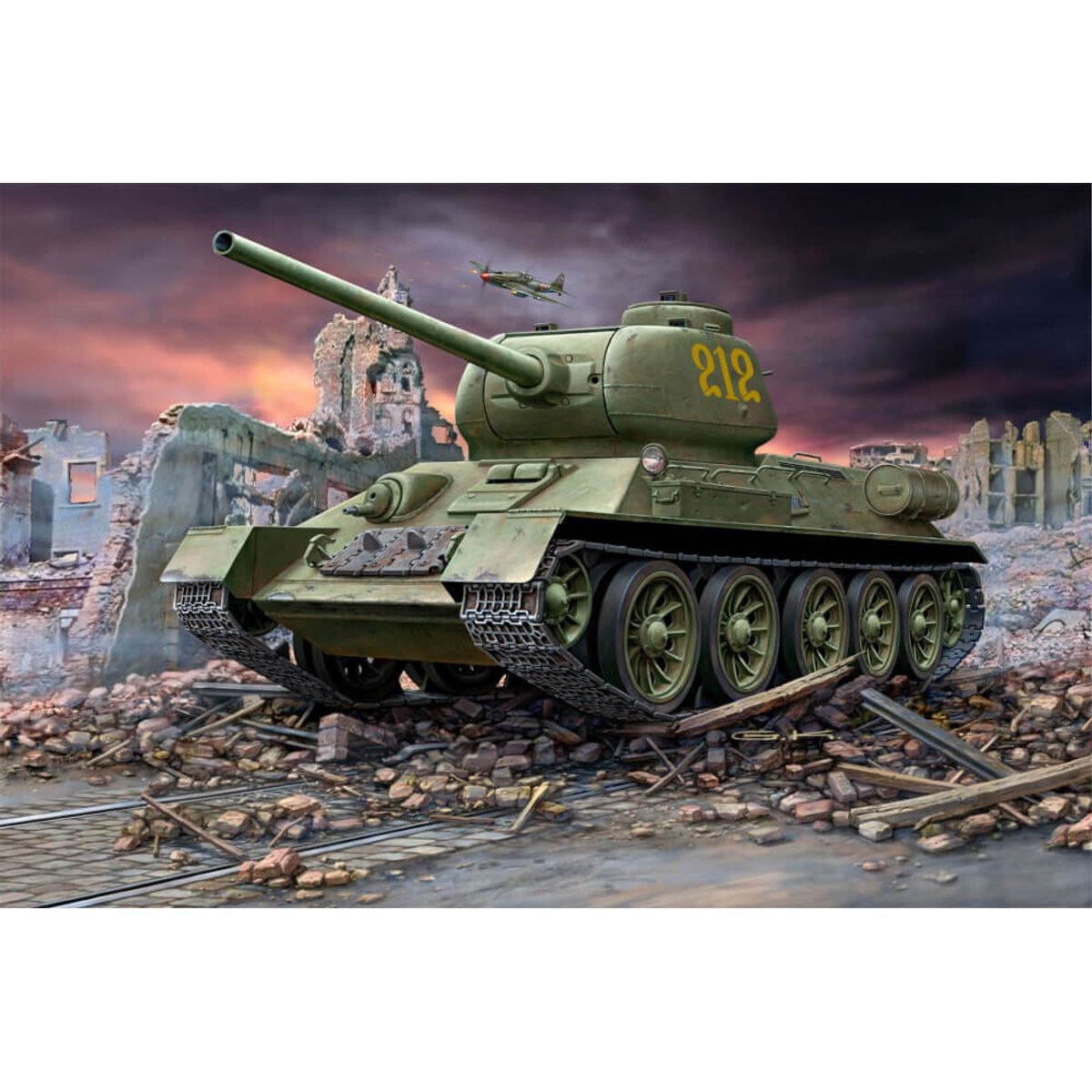 Revell - T-34/85 Model Tank Byggesæt - 1:72 - Level 4 - 03302