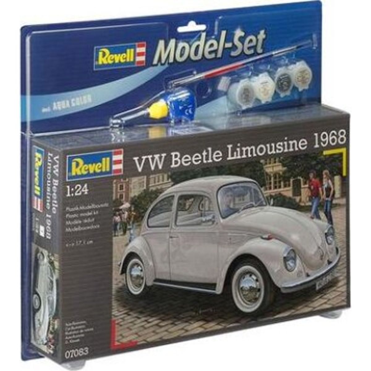 Revell - Vw Beetle Limousine Bil Byggesæt Inkl. Maling - 1:24 - 67083