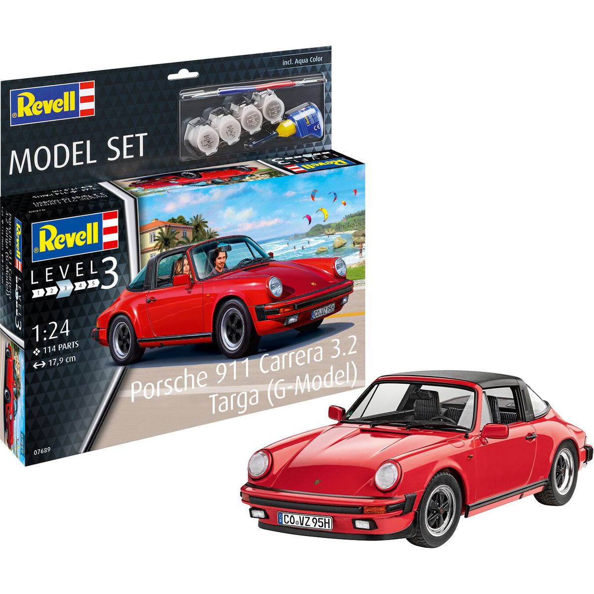 Revell - Porsche 911 Targa Byggesæt Inkl. Maling - 1:24 - Level 3 - 67689