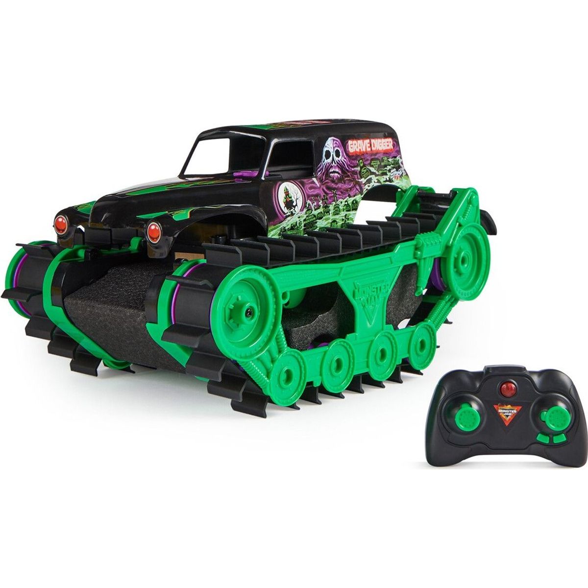 Monster Jam - Grave Digger Trax - Fjernstyret Monster Truck - 1:15