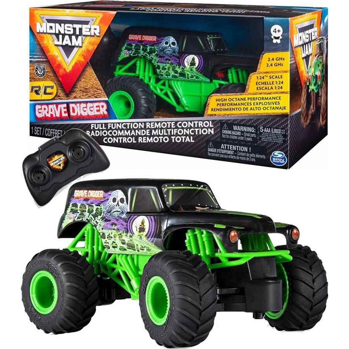 Monster Jam Bil - Grave Digger - Fjernstyret Monster Truck